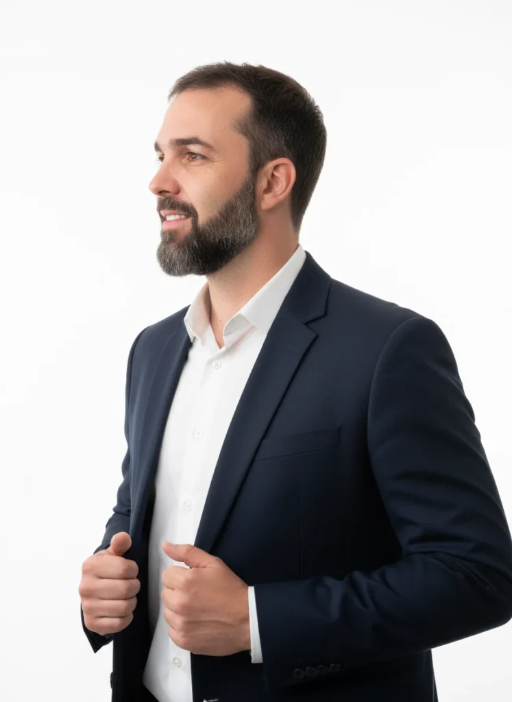 Dr. Sávio Chami, ortopedista no Rio de Janeiro, em retrato profissional de perfil