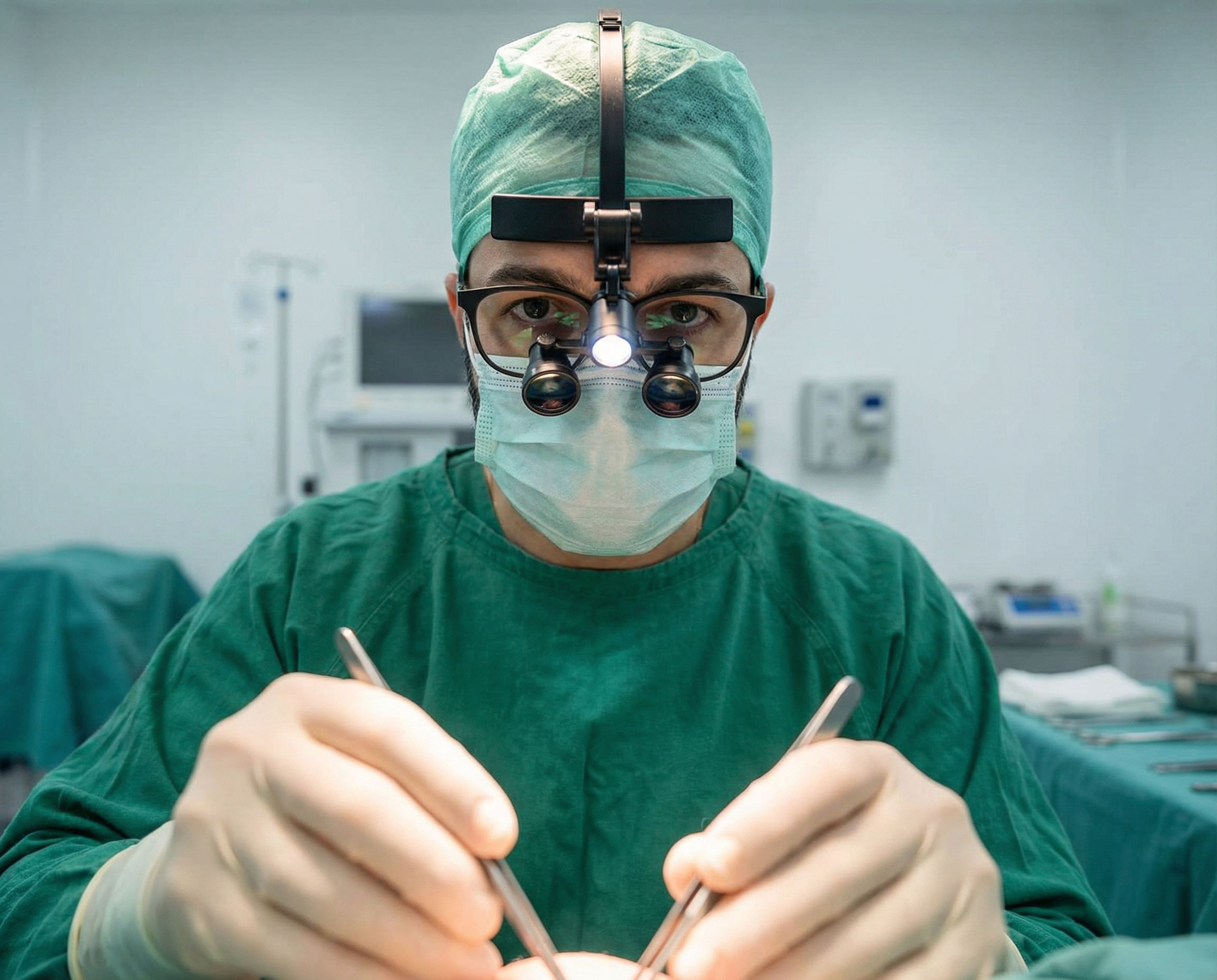 Cirurgião em procedimento ortopédico
